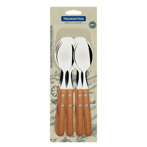 Set 12 Cucharas de Mesa Mango Madera Dynamic Tramontina