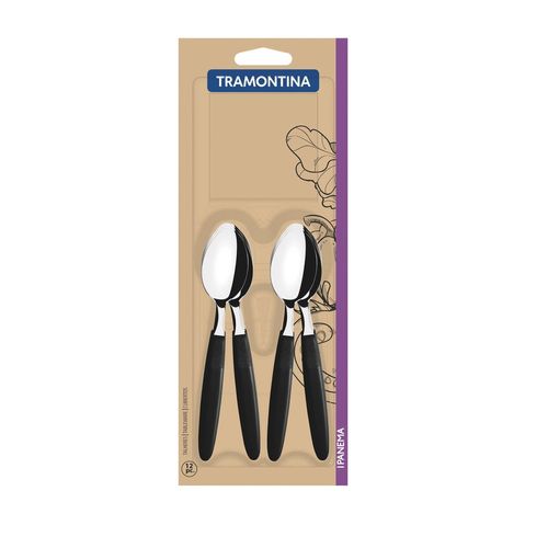 Set 12 Cucharitas de Té Mango Plástico Ipanema Tramontina