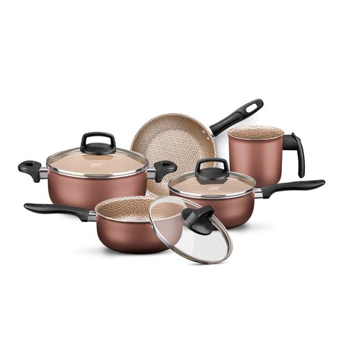 Batería Cocina Olla Cacerola Aluminio Teflón Florence 5p Mta