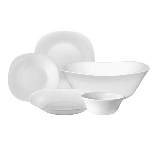 Juego de Vajilla 25 Piezas Parma Cuadrado Vidrio Templado Bormioli Rocco