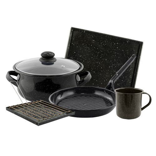 Set Batería Juego Cocina Enlozado 6 piezas Jovifel
