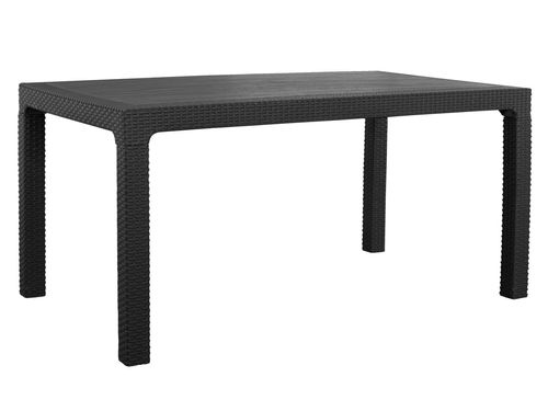 Mesa De Jardin Plastica Simil Ratán Exterior 150 X 90 Alejo