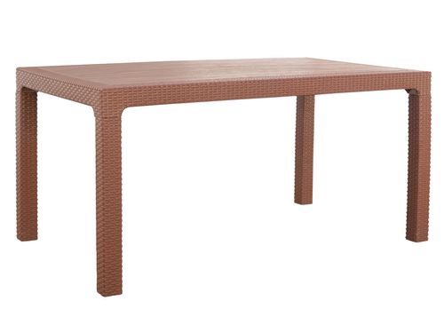 Mesa De Jardin Plastica Simil Ratán Exterior 150 X 90 Alejo