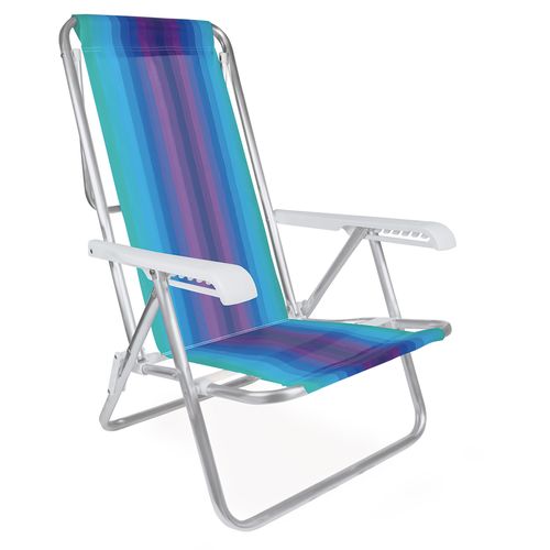 Reposera Playa Camping Rafia 8 Posiciones Aluminio MOR