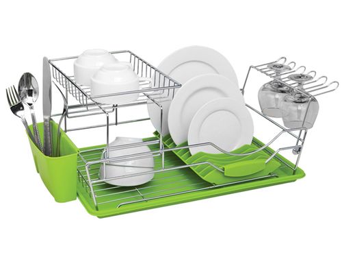 Escurridor Platos Y Cubiertos Secaplatos Colores C/bandeja