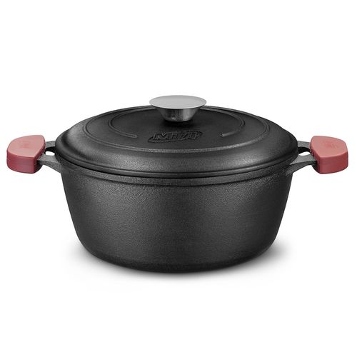 Olla Cacerola Hierro Fundido 24 cm Tapa de Hierro MTA