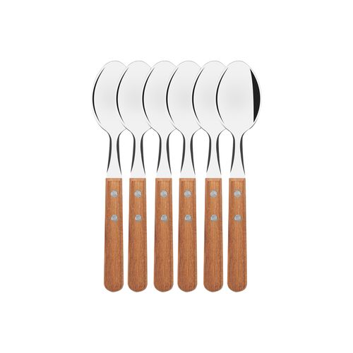 Cuchara de Té x6 unid. Mango Madera Dynamic Tramontina