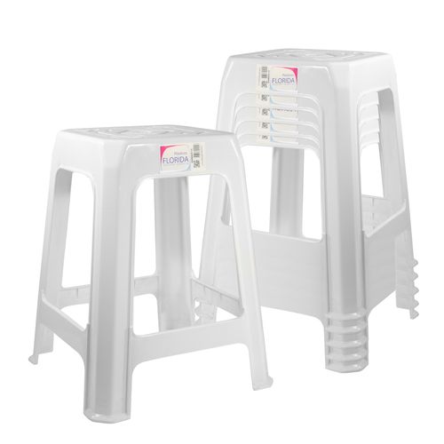 Banqueta Plástica x 6 unid. Banquito Reforzado