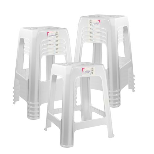 Banqueta Plástica x 12 unid. Banquito Reforzado