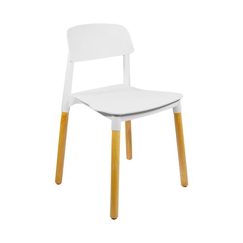 Silla Milan Comedor Madera Nórdicas Novara Apilables