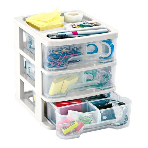 Cajonera Organizador Escritorio Plástico 3 Cajones Rimax