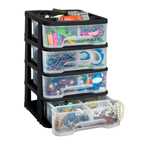 Cajonera Organizador Escritorio Plástico 4 cajones Rimax