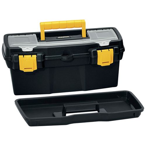 Caja Herramientas 16'' Plástica Ref C/Bandeja Negra Rimax