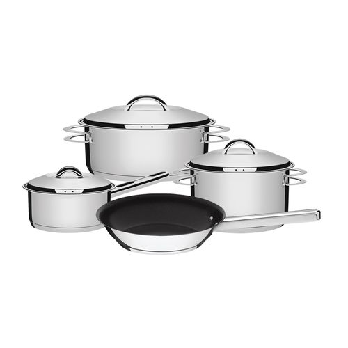 Bateria de Cocina Solar Acero triple Fondo 4 Pz Tramontina