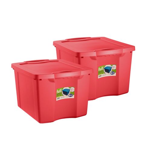 Cajas Organizadora x2 Multiuso Reforzada Fullbox 75 lt Wenco