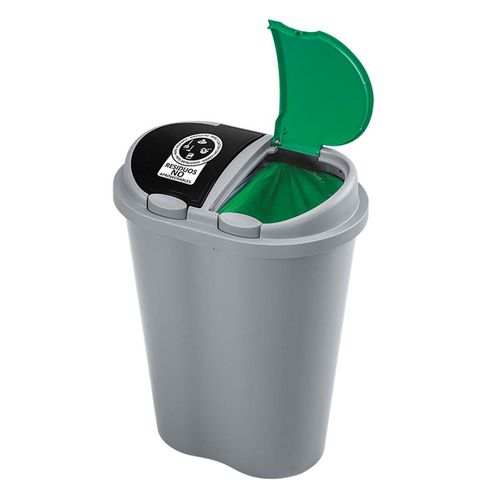 Cesto basurero residuos doble 50 lt Rimax