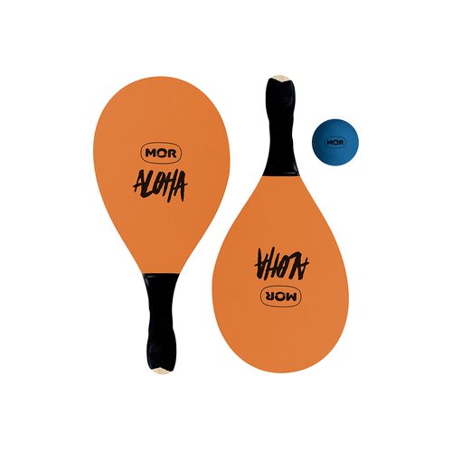 Juego Paletas Playero Pelota Tenis Mor