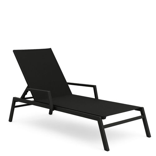 Reposera Tumbona Con Apoyabrazos Pipa Textileno Acero Utile