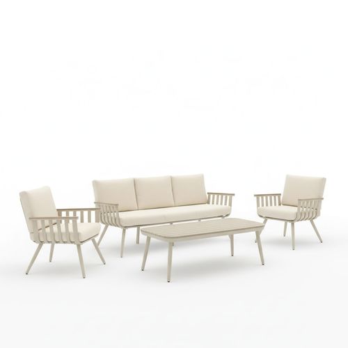 Juego de living de jardín de aluminio y polywood Demi  Utile  4 Piezas