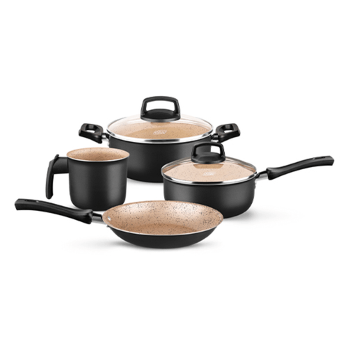 Batería Cocina Olla Cacerola Aluminio Teflón Safira 4p MTA