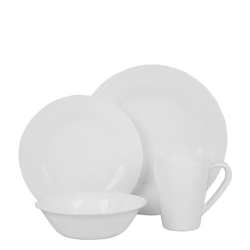 Juego de vajilla de vidrio opalina templado Segre Utile 16 piezas