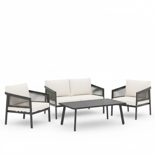 Juego de living para exterior simil ratán Egeo Utile 4 piezas