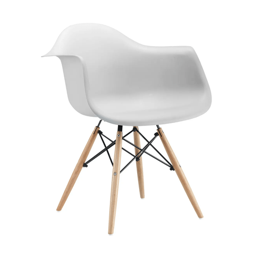 Silla sillon para comedor de diseño con patas de madera Eames Utile
